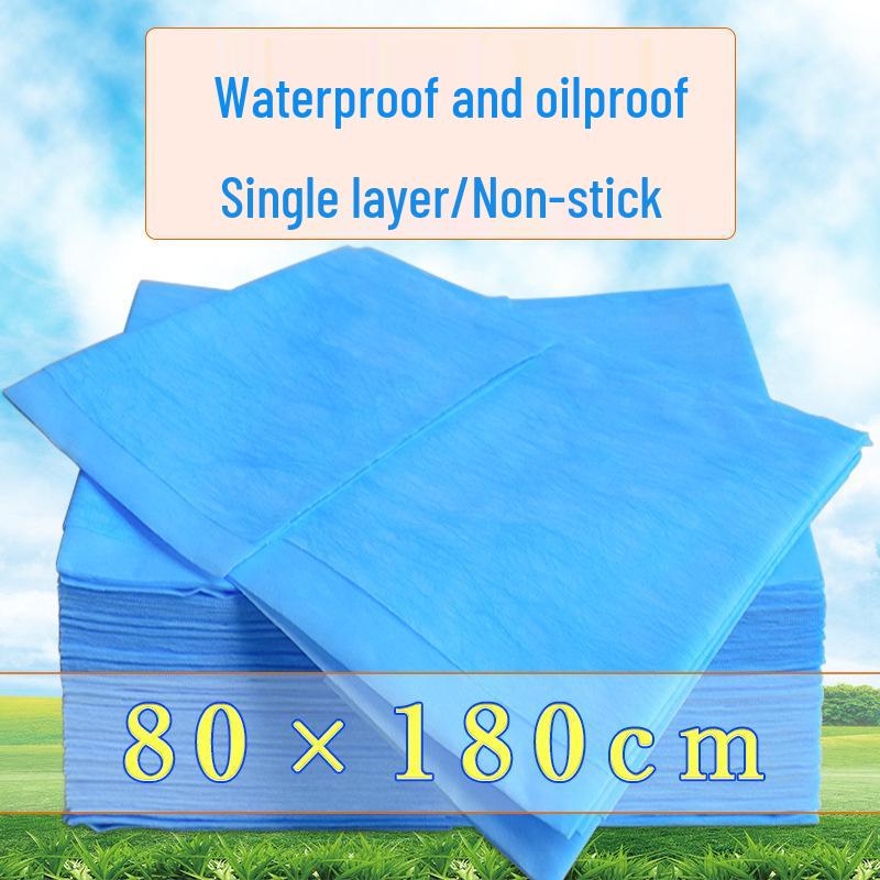 Waterproof Oilproof Disposable Bed Sheets with Hole - Non-Woven, Breathable, 100-Pack
