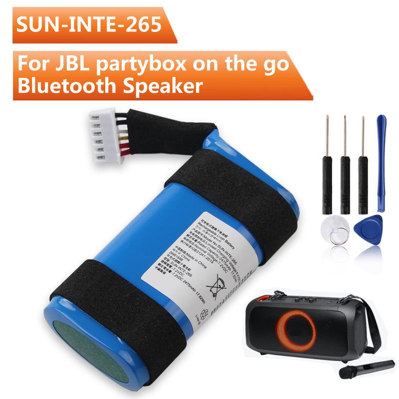 NEW Replacement Battery SUN-INTE-265 For JBL partybox on the go Bluetooth Speaker 2475mAh