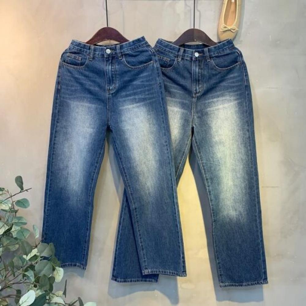 C S In The Room Ykk Zipper waShed Straight Wide Denim pantS 3 Color