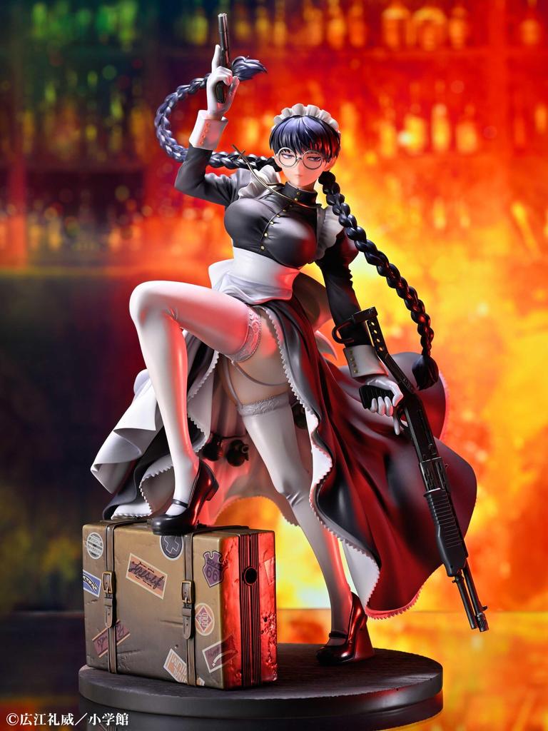 Medicos Entertainment Roberta Nightmare Maid Approximately 290mm PVC ABS Complete Figure "BLACK LAGOON" Ver. & Pre-painted