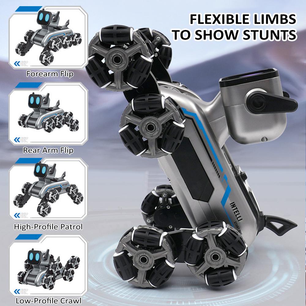 Robot Toy for Kids, 2.4GHz Remote Control Gesture Sensor Stunt Car Toy with LED Light Music for Boys Girls  Birthday