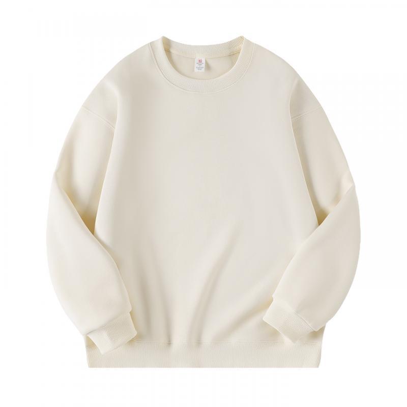 Men's Versatile Round Neck Plus Velvet Hoodie - Autumn/Winter Collection