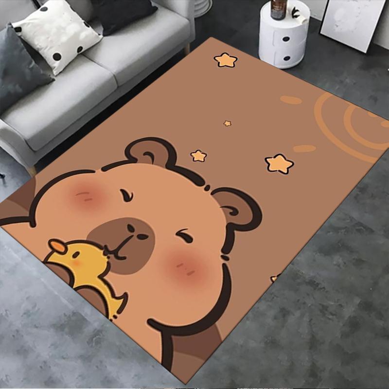 2026 NEW Capybara Carpet Rug for Living Room Bedroom Home Sofa Decoration,Kids Play Non-slip Floor Mat