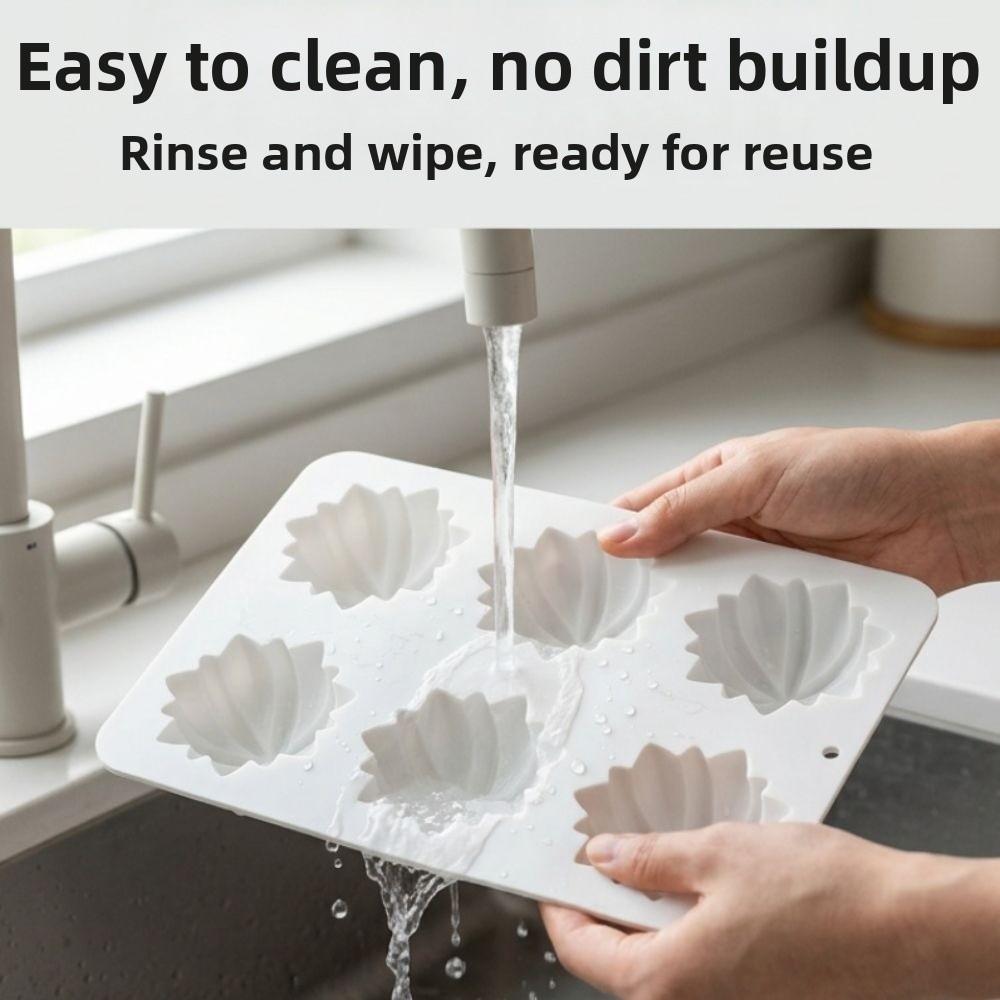 Heat-Resistant 3D Flower Mousse Cake Mold 6 Cavity Baking Cake Molds Pudding Mould  Pastry Making