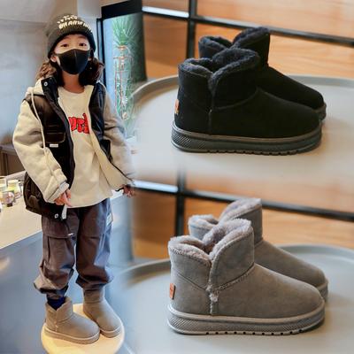 Winter New Solid Color Dirt Resistant Girls' Cotton Shoes Short Boots