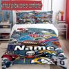 3pcs Duvet Cover Set (1*Duvet Cover + 2*Pillowcase, Without Core), Custom Name NFL Pattern Bedding Set, Home Bedroom Decor Gift