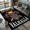 VIKAMA Vintage Runen Kriegsgott Muster Teppich Langlebig und Pflegeleicht Wohnzimmer Schlafzimmer Spielzimmer Teppich Heimdekoration