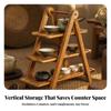 Tabletop Storage Rack Sturdy Display Shelf with Three Tiers Multifunctional