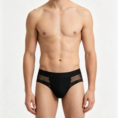 Exclusive Men's Lace Thongs - Double-Layer Wave Mesh, Breathable, High Elasticity