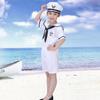 Childrens Navy Uniform Dance Costume With Polyester Fabric For Stage Performance