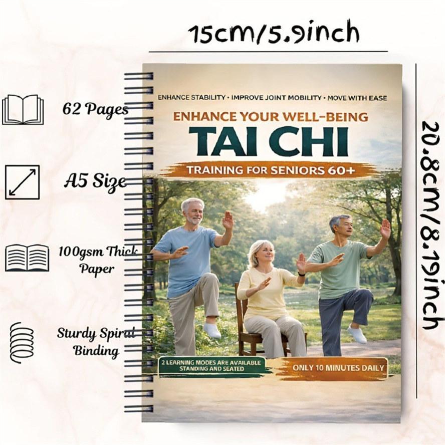 Tai Chi Gehen für Senioren: Ein 28-Tage-sanfter Tai-Chi-Plan für Gleichgewicht, Stabilität, Gesundheit und Bewegung