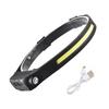 Multi-Functional LED Waving COB Sensing Headlight Outdoor Adventure Riding Night Run Fishing Big Flash Head Light USB Charging