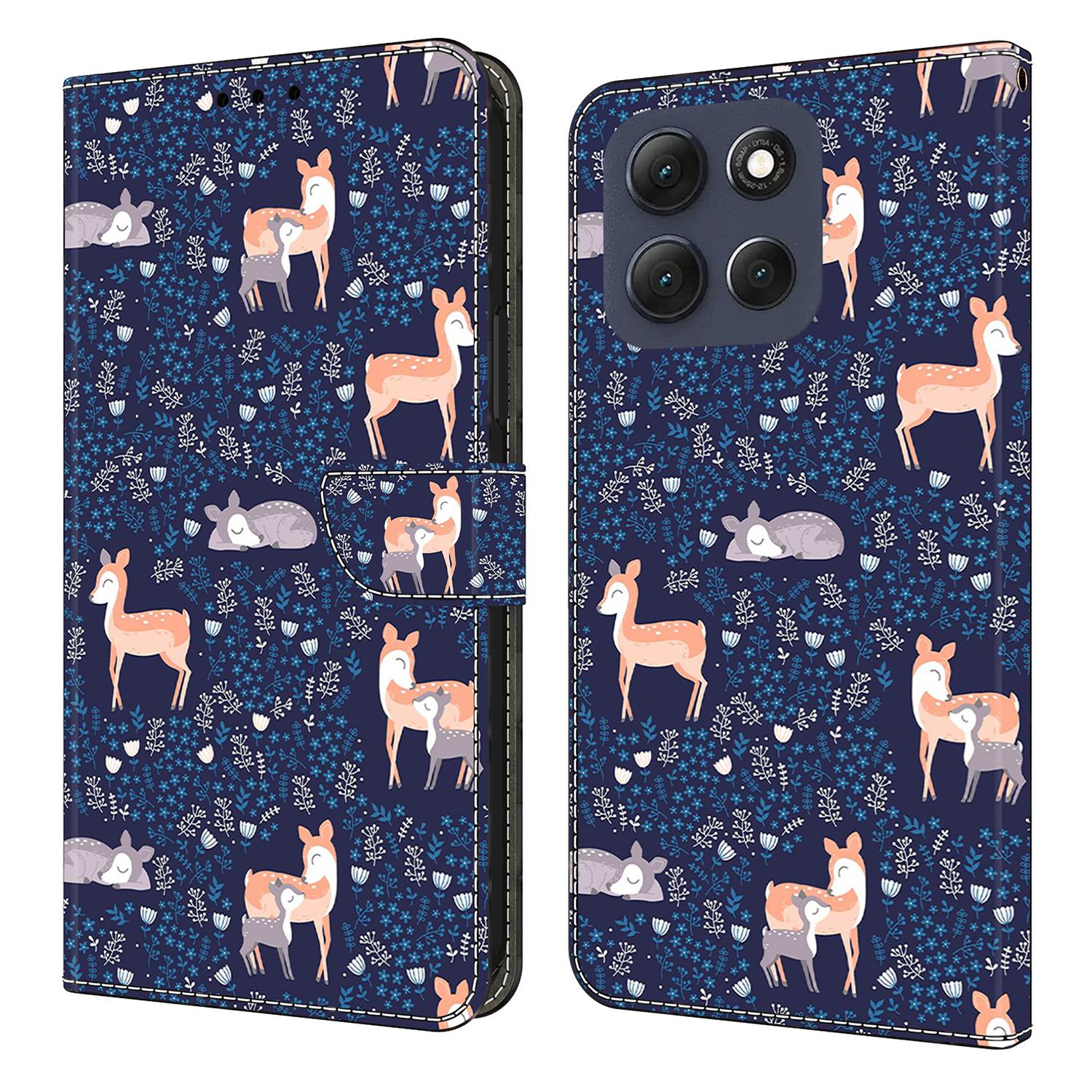 

For Motorola Moto G86 5G Wallet Case Pattern Printing PU Leather Flip Stand Phone Cover Sika Deer