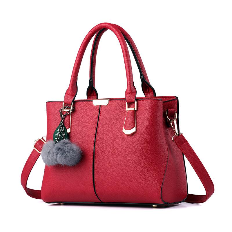 Модная женская большая сумка осень и зима новая темпераментная женская сумка корейская версия модная наплечная сумка-мессенджер универсальная женская сумка бордовый