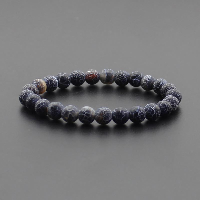 Beaded Bracelet 8mm Natural Stone Beads Black Onyx Lava Tiger Eye Agate Quartz Healing Energy For Women Men Yoga Chakra Jewelry