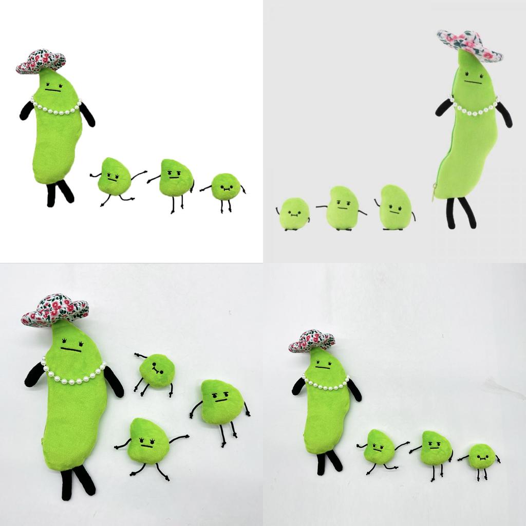 Cute Secret Staycation Edamame Family Plush Premium Quality Green Doll For Home