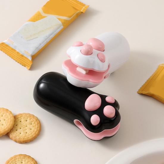 Sigilator Mini Geantă Lăbuță Pisică cu Tăietor Reîncărcabil USB Portabil Mașină de Sigilat la Cald Pungi Vid pentru Gustări Alimente Resigilator Deschizător Gadget de Bucătărie