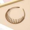 Korean Style Minimalist Women's Headband Hair Accessories Solid Color Versatile with Teeth and Anti Slip Bangs Broken Hair Band