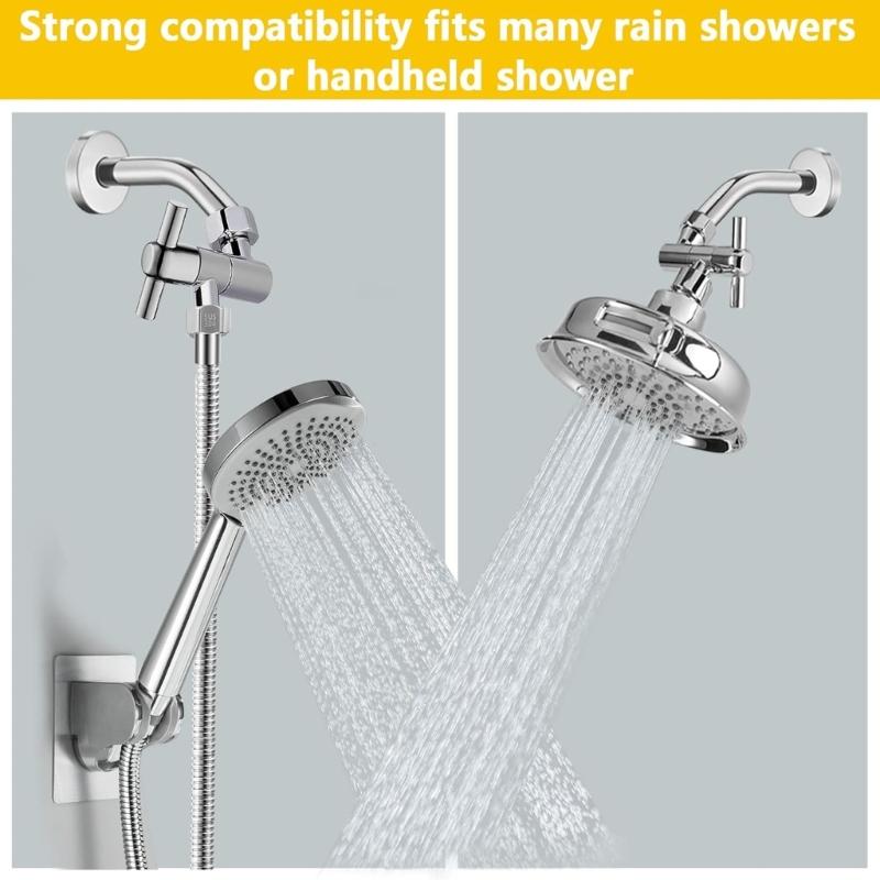 Metal Shower Head Extension Arm with 360 Rotational Function 1/2 Standard Thread Small Wall Mounts Bathroom Hardware