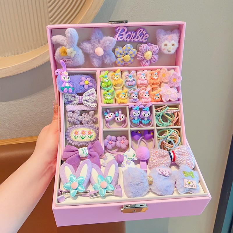 Kids Hair Accessories Gift Set Girls - Cartoon Princess Themed Clips Bands Decorative Hairpins Toddlers Children