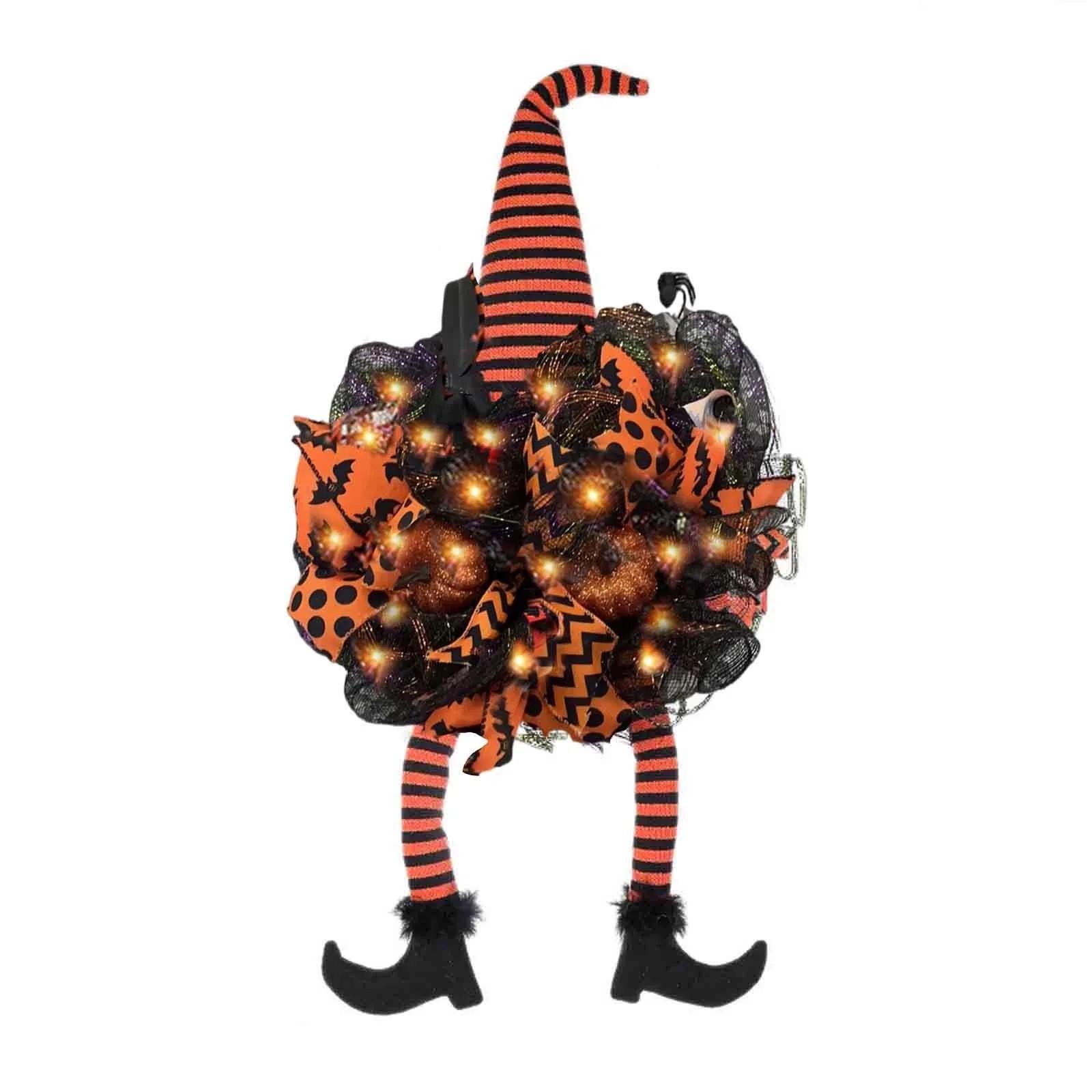 

Хэллоуинский венок Праздничная атмосфера Декоративный венок Подвеска на дверь Подвеска на стену One Size оранжевый