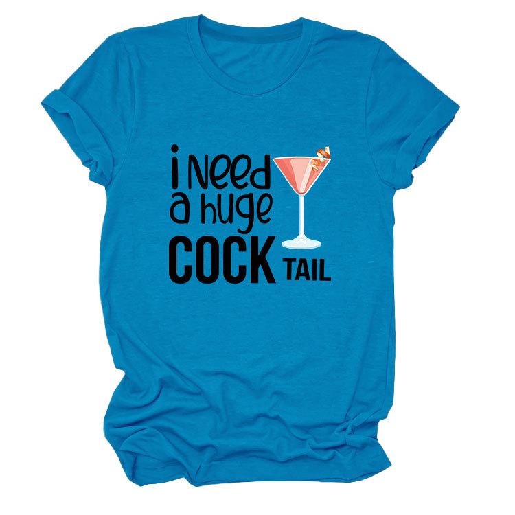 I Need a Huge Trendy Plus Size Women's Crew Neck Short Sleeve T-shirt