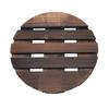 Wooden Plant Stand, 360 Degree Rotation Round Stand with Wheels for Indoor and Outdoor   Flower Pots, Plant Cart with Rollers for Courtyard