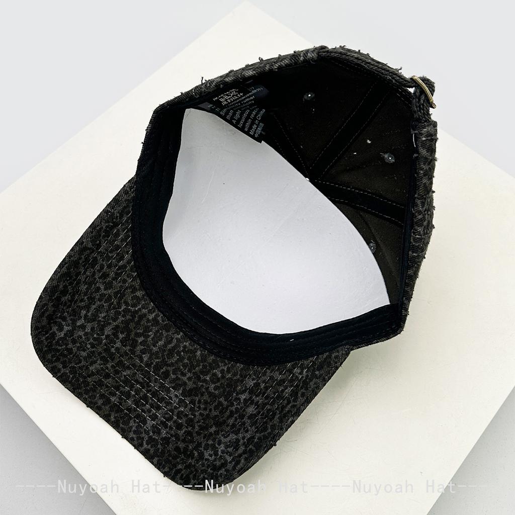 And Women Korean Style Leopard Print Embroidered Letter Prints Baseball Caps Sun Protection Vintage All-Match Personalized Peaked Hats Street Style