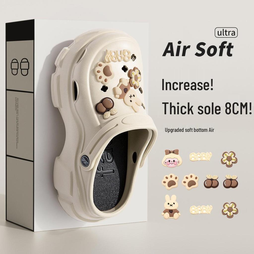 Sandales EVA à Talons Hauts pour Femmes - Semelle Épaisse 8CM Chaussures de Plage d'Été