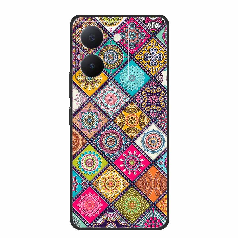 3D Emboss Case For Vivo Y27s Phone Case Relief Black Silicone Soft Back Cover Coque Funda For Vivo Y27s Case Y 27 s Capas 6.64"