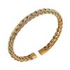 Stainless Steel Twist Wire Open Cuff Versatile Mesh Bracelet for Women