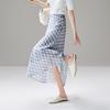 SOFSIL Women's Vintage Print Chiffon A-Line Midi Skirt