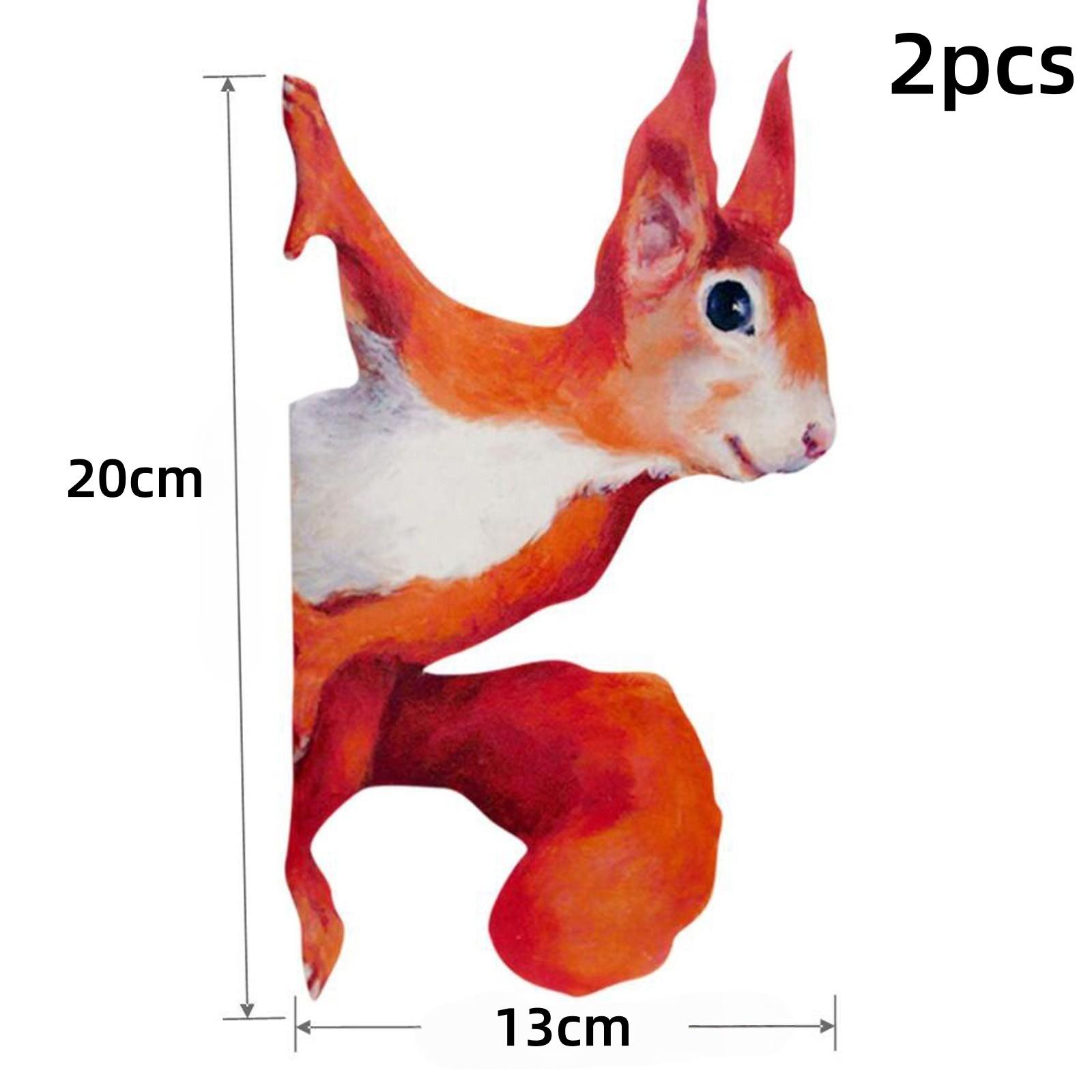 

2 шт. Наклейка на стену «Подглядывающая белка», лесные наклейки для стен и окон 2-pcs