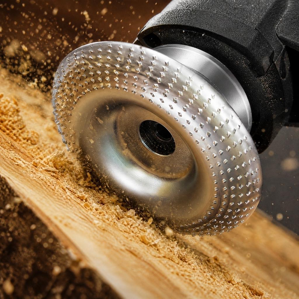 Woodworking Grinding Disc for Angle Grinder Wood Carving Shaping Sanding Disc with Curved Spiked Surface Suitable for Power Tools