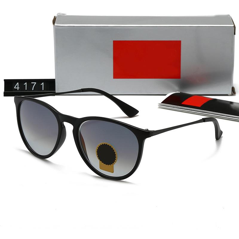 A Full Set of Packaging Men's and Women's Jindian Round Small Frame Glass Sunglasses High-quality Men's Casual Fashion Sunglasses