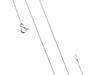 Short Silver Thin Women' Classic Anker Chain 1.3mm Choker 50