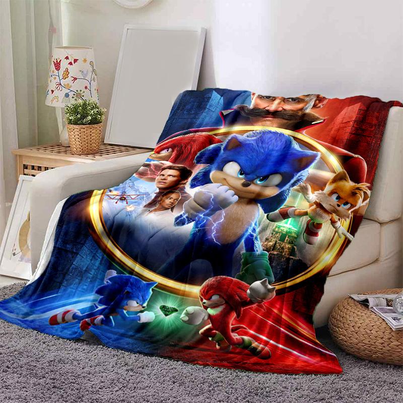 1 шт. Плед для дома с изображением Соника Прайма Соника Ежа, Мягкий плед для дивана, кровати. B071 80x120cm