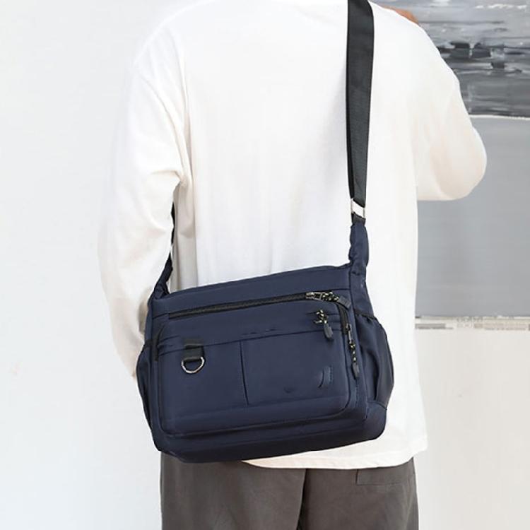 Oxfords Toted Bag for Men Shoulder Crossbody Handbag with Multi Pockets Zipper for Work Office Travel and Daily Use