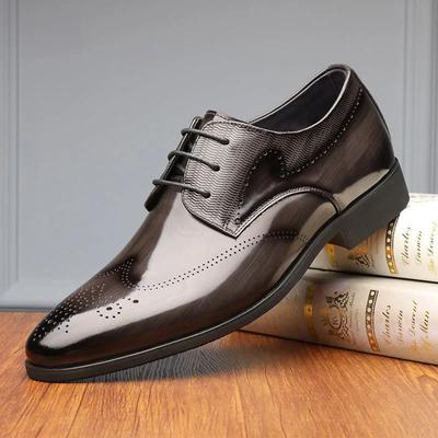 Fashion Man Split Leather Shoes Rubber Sole Man Business Office Male Dress Lether Shoes Genuine Leather Wedding Party Shoes Plus 48