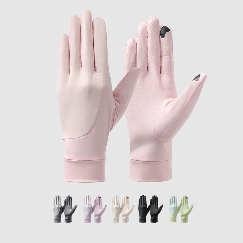 Custom Logo Outdoor Anti-UV Cycling Touchscreen Womens Sunscreen Summer Gloves