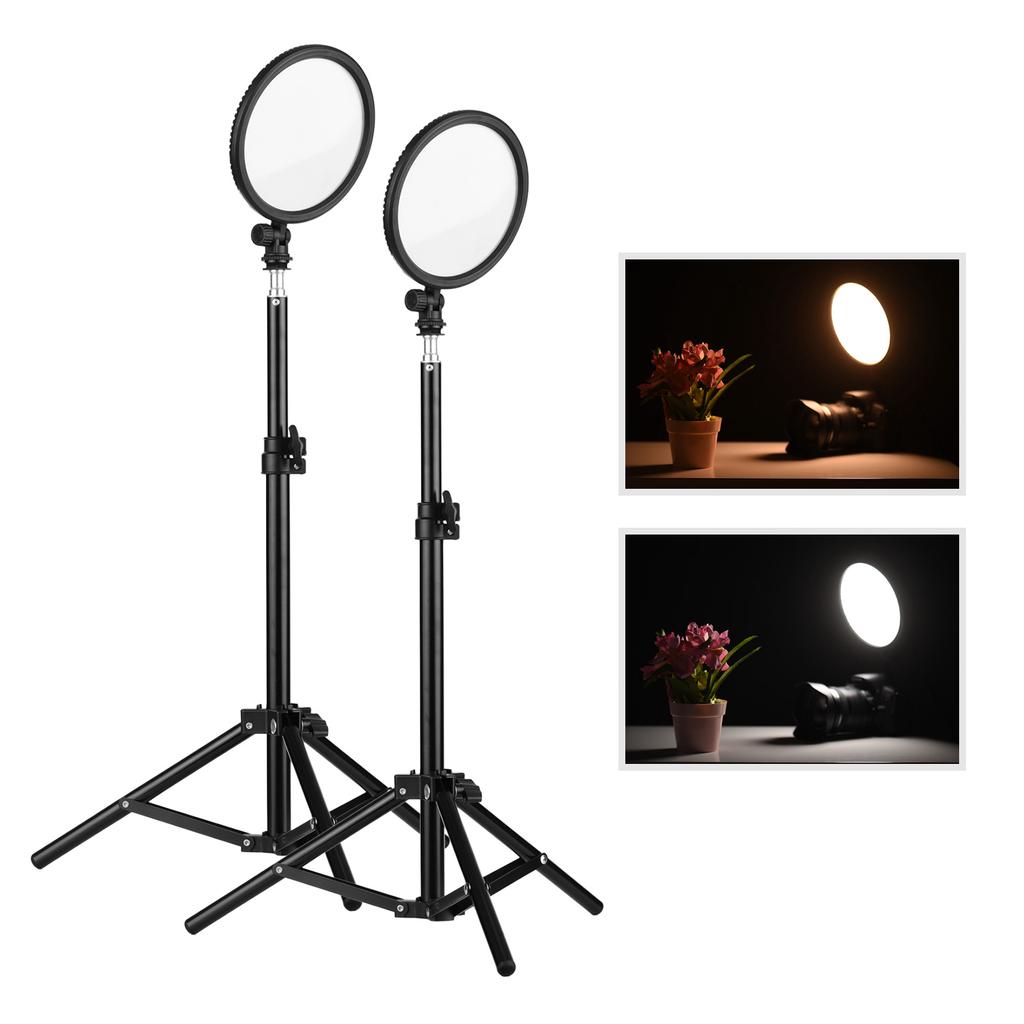 Buy CM200D LED Camera Video Light and Stand Kit 6inch Round Design