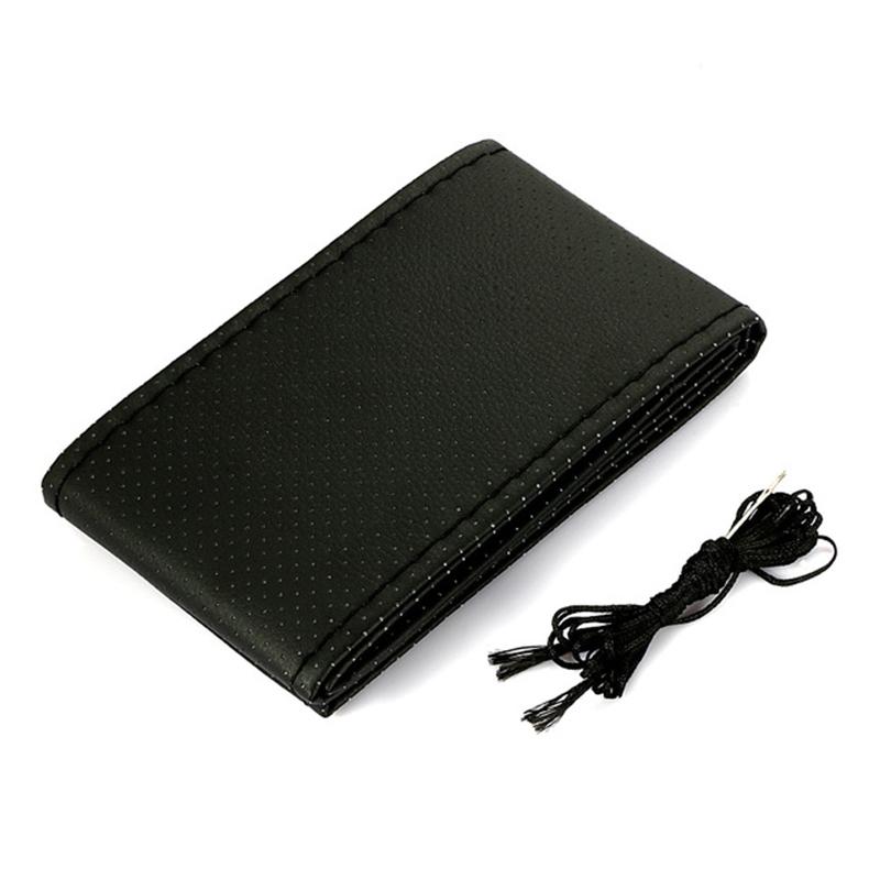 

Чехол на руль автомобиля, искусственная кожа ручной работы, автомобильные чехлы, 3 цвета, мягкая текстура «сделай сам», мягкие автоаксессуары