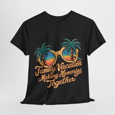 Family Vacation 2024 Making Memories Together T Shirt Matching Heavy Cotton