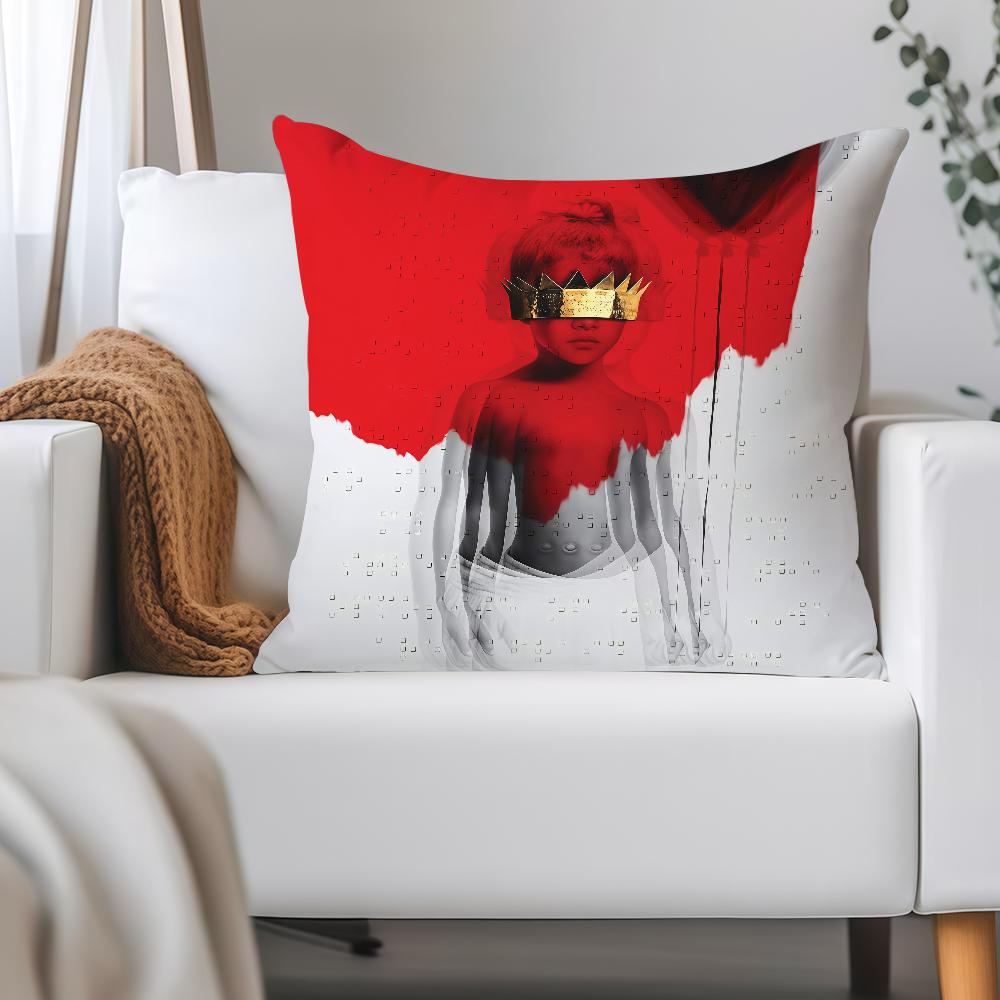 Famous Singer R-RIHANNA Pillow Case Applicable Space For Guest Rooms Interiors Cars Office House Decoration