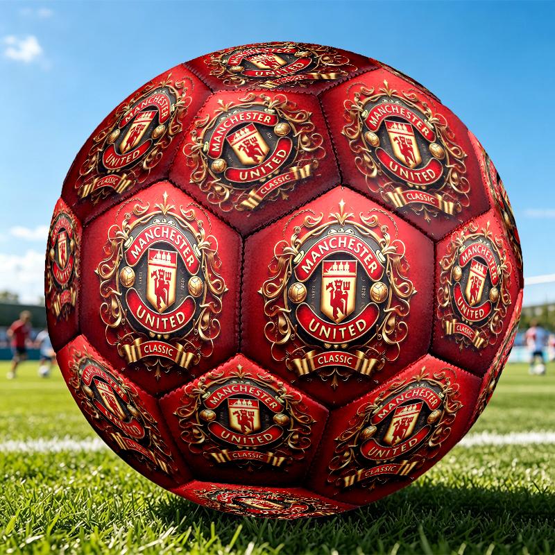 1 pz Pallone da Calcio Standard Taglia 5, Palloni da Calcio, Pallone da Calcio con Motivo Manchester United Manchester City, Cucito a Macchina, Pallone per Allenamento e Partita all'Aperto