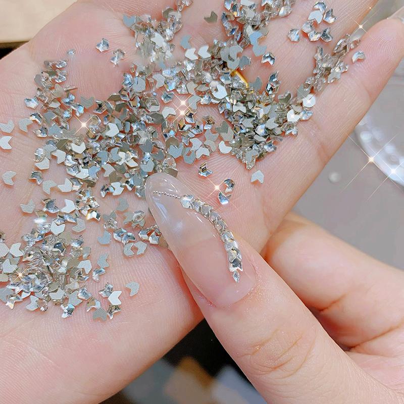 50 ks mini kosočtvercové kamínky na nehty s plochým dnem, AB barva, zdobení nehtů, křišťálové drahokamy, oslnivá manikúra, 3D dekorace na nehty