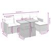 VidaXL Garden Lounge Set with Cushions 6 Pcs, Patio Sofas, Patio Furniture Set, Outdoor Furniture, Grey 3273055