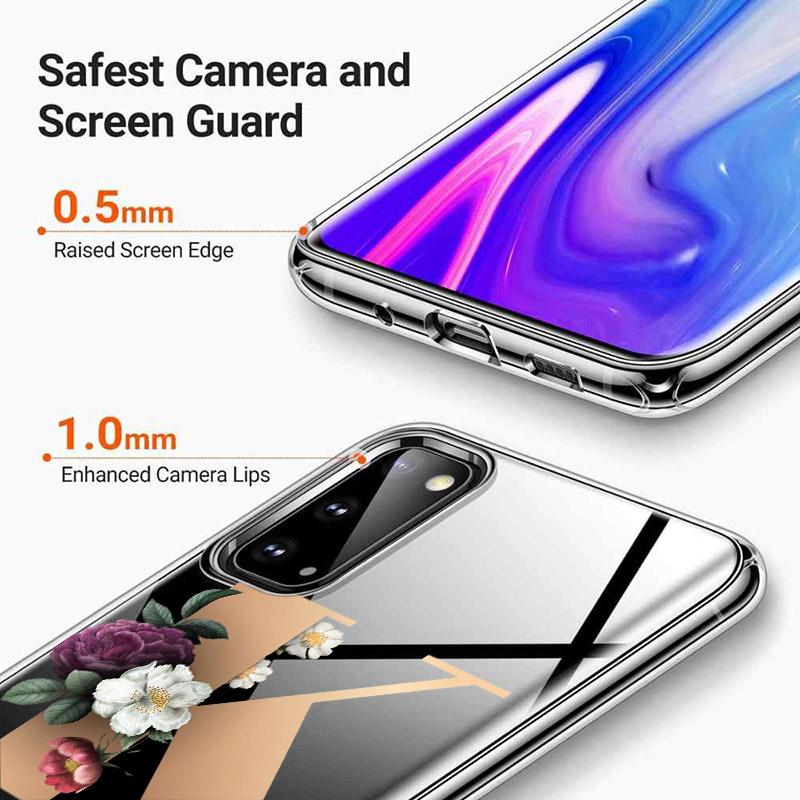 Buchstabe Alphabet Blumen A Silikonhülle Für Samsung Galaxy S21 S20 FE Ultra S10 S10E Lite S9 S8 S7 Edge Plus Handyhülle