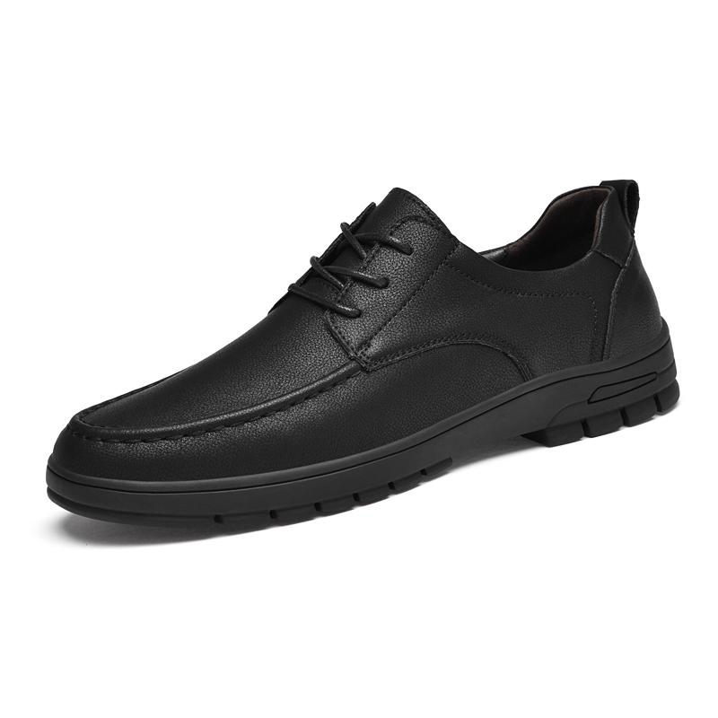 Fashion Men's Lace Up Oxford Shoes Outdoor Male Formal Dress Footwear Genuine Leather Casual Shoes Leisure Walk Shoes Sneakers