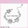 Star Moon Stainless Steel Necklace And Bracelet Set For Women With Gold Plating And Trendy Elements